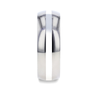 ZILVER Silver Titanium Wedding Ring with Domed Polished Edges