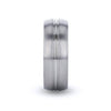 UPTON Titanium Brushed Finish Ring with Polished Grooved Center