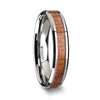 KHAYA Tungsten Band with Bevels and Hardwood Mahogany