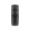 NOCTURNE Black Tungsten Band with Polished Grooves