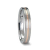 ZEUS Brushed Finish Tungsten Carbide Ring with RG Plated Groove