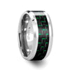 ATRONIUS Tungsten Band with Black & Green Carbon Fiber Inlay