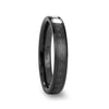 ONYX Black Carbon Fiber Inlaid Black Ceramic Wedding Band