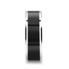 KONSTANTINE Watch Band Style Ring With Black Ceramic Inlay