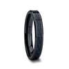 AVITUS Black Ceramic Ring with Blue & Black Carbon Fiber Inlay