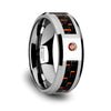 NOAH Tungsten Ring with Black and Orange Padparadscha